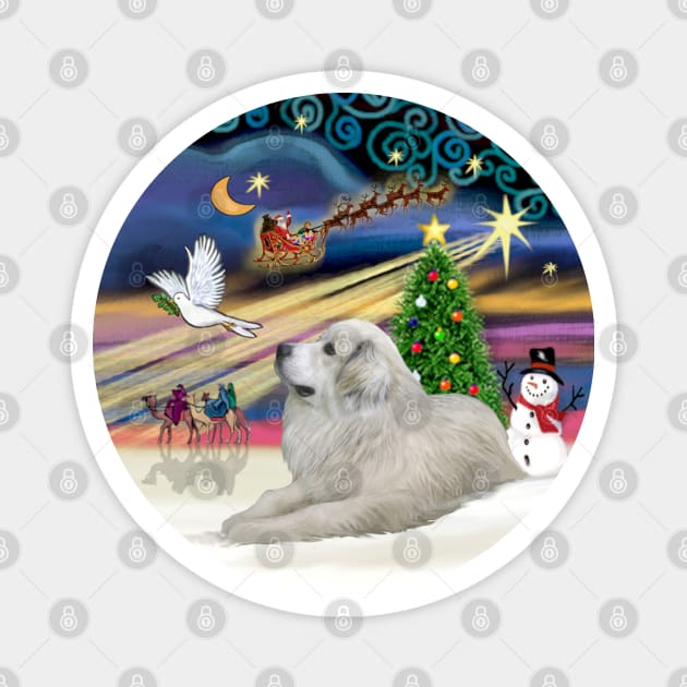 Christmas Magic with a Great Pyrenees Magnet by Dogs Galore and More